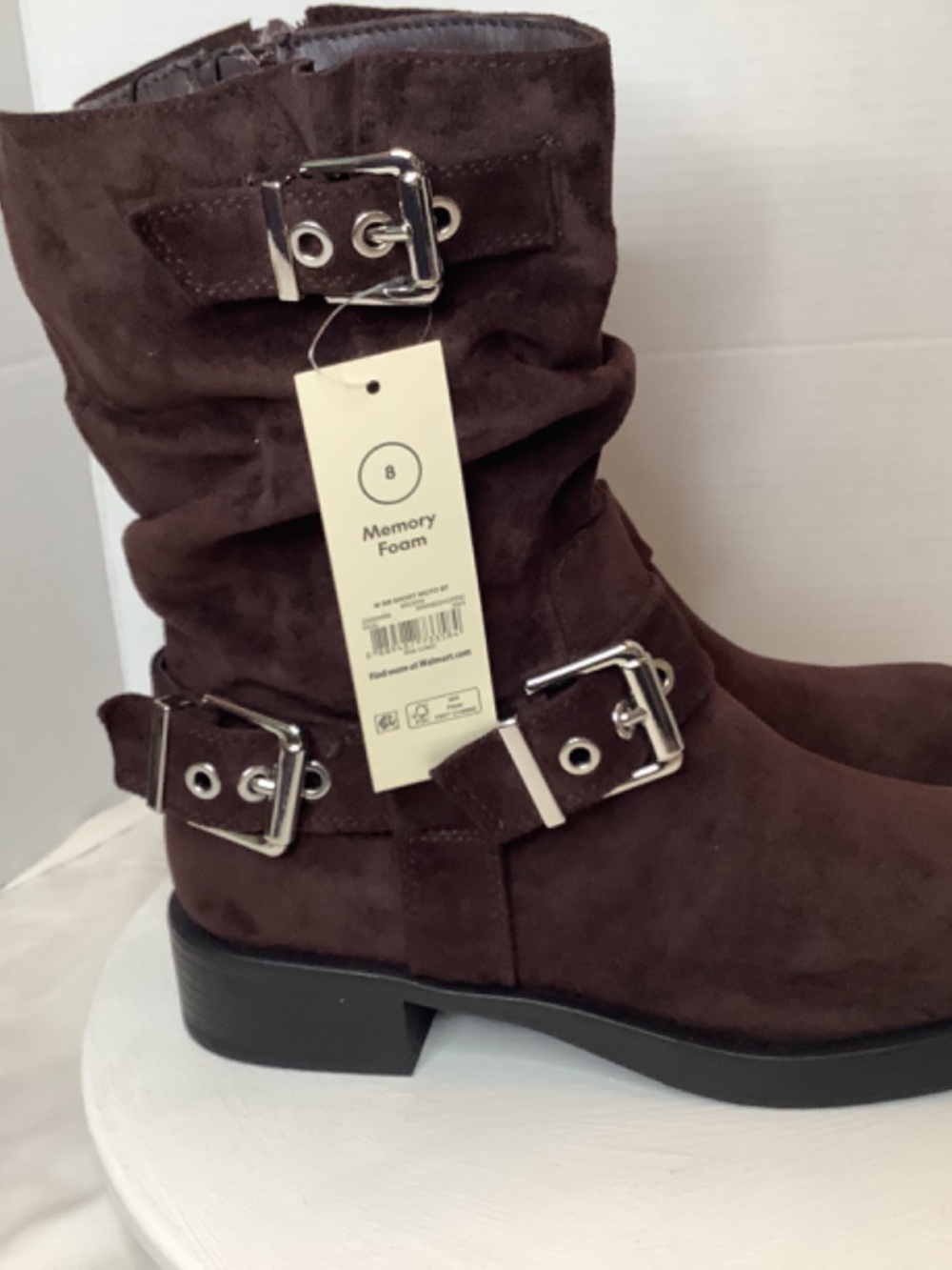 NWT No Boundaries suede Brown Moto Calf Boots - Picture 6 of 17